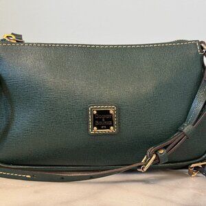 Dooney & Bourke Dark Green Crossbody Pouchette Bag